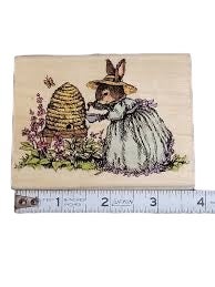 Uptown Holly Pond Hill Susan Wheeler J13014 Honey for the Tea Rubber Stamp RARE