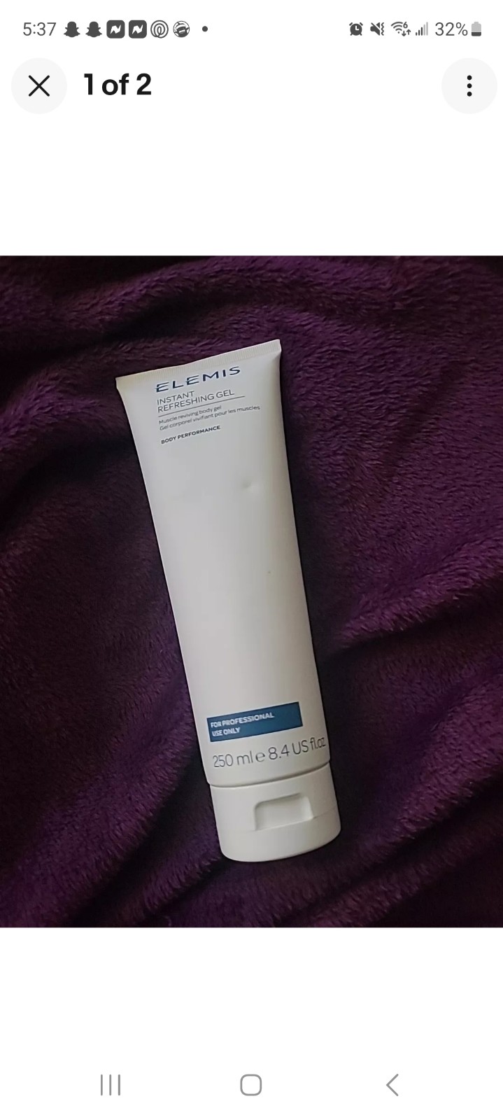 Elemis Instant Refreshing Gel NWOB 250ML 8.4 Oz