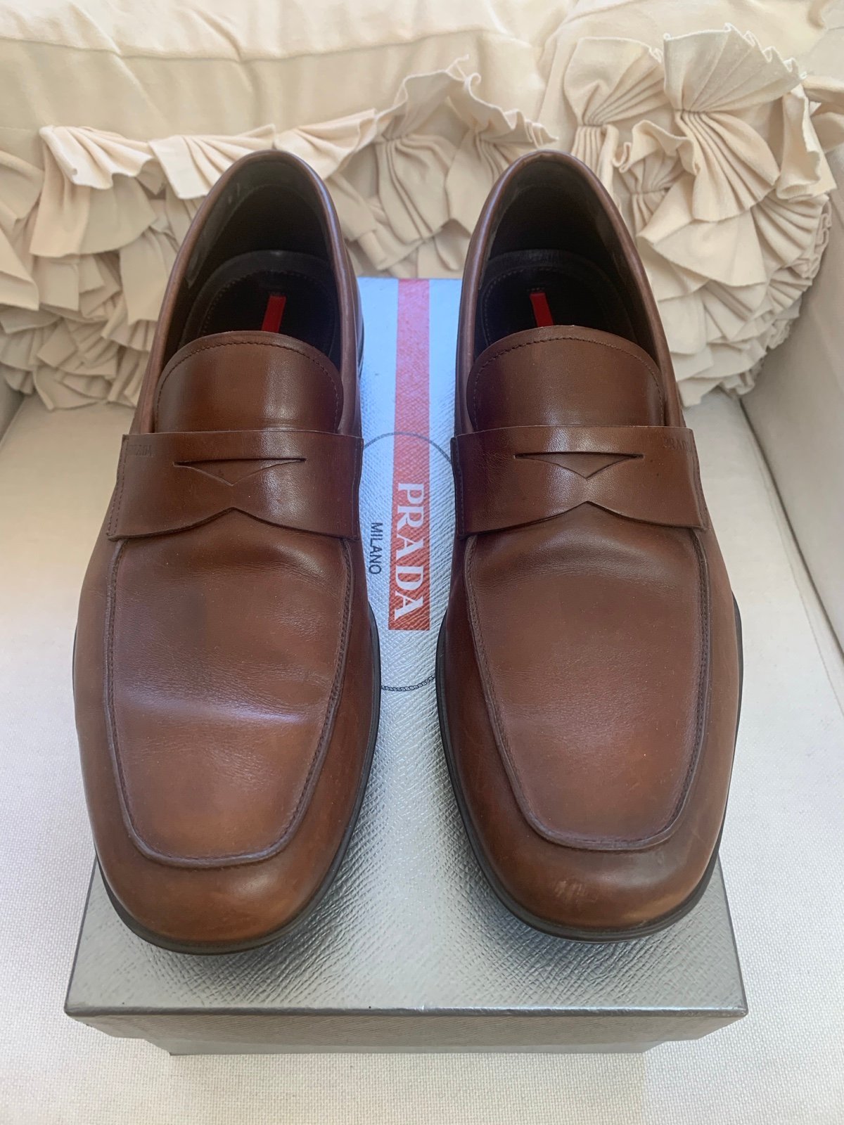 Prada men’s brown loafers