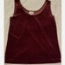 Chicos Burgundy Velour Tank & Pants Set Womens Small 0 Short Track Suit