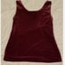 Chicos Burgundy Velour Tank & Pants Set Womens Small 0 Short Track Suit