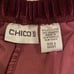 Chicos Burgundy Velour Tank & Pants Set Womens Small 0 Short Track Suit