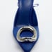 NEW BLUE ZARA EMBELLISHED LACE UP HEELED SHOES