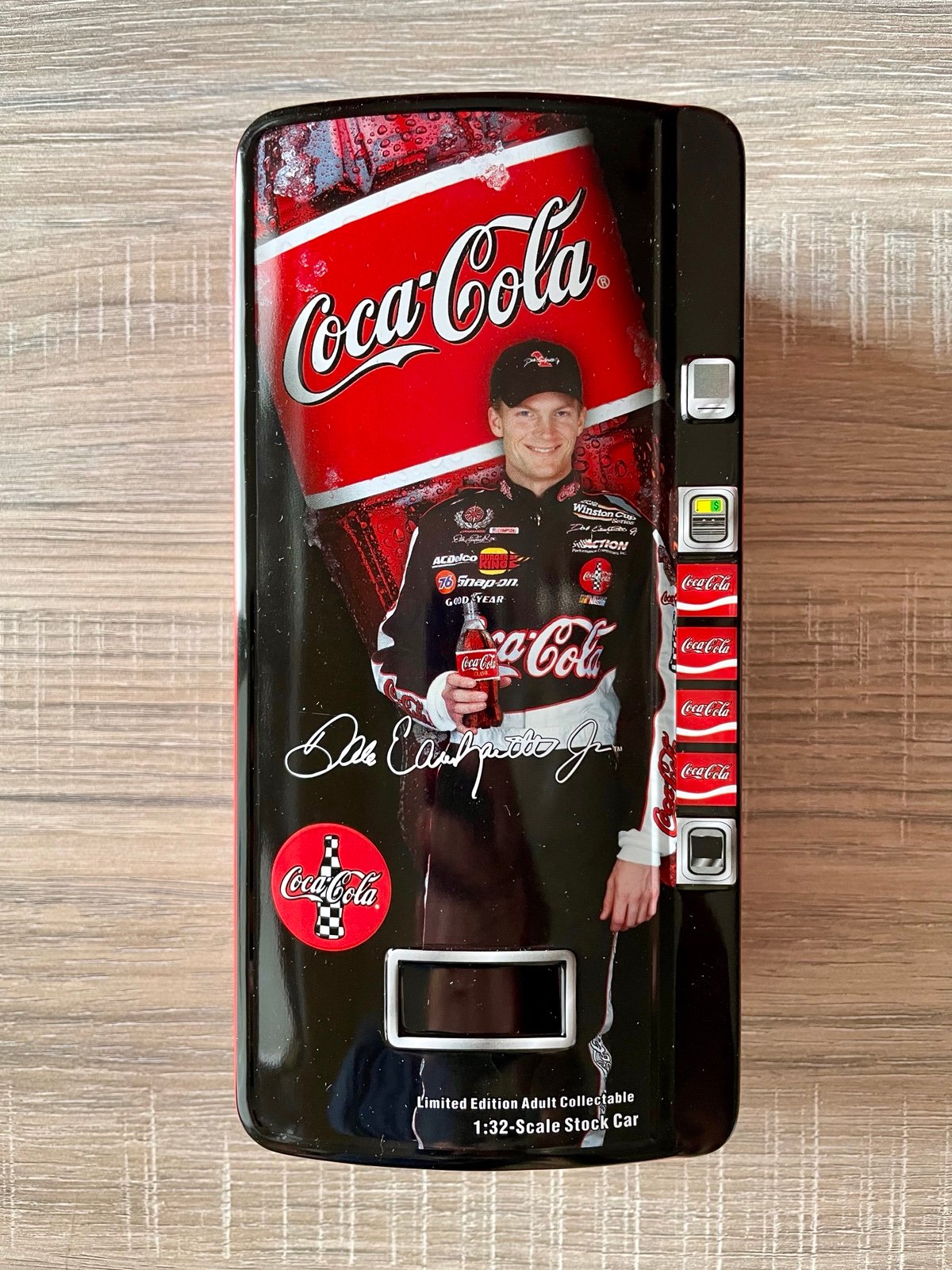 Dale Earnhardt Jr #1 Coca-Cola Polar Bear Vending Machine Tin 1:32