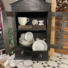 Black vintage mini cabinet