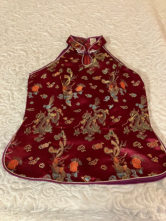 Maroon Chinese-Style Top