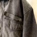 Dark gray hooded military jacket
