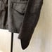 Dark gray hooded military jacket