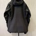 Dark gray hooded military jacket