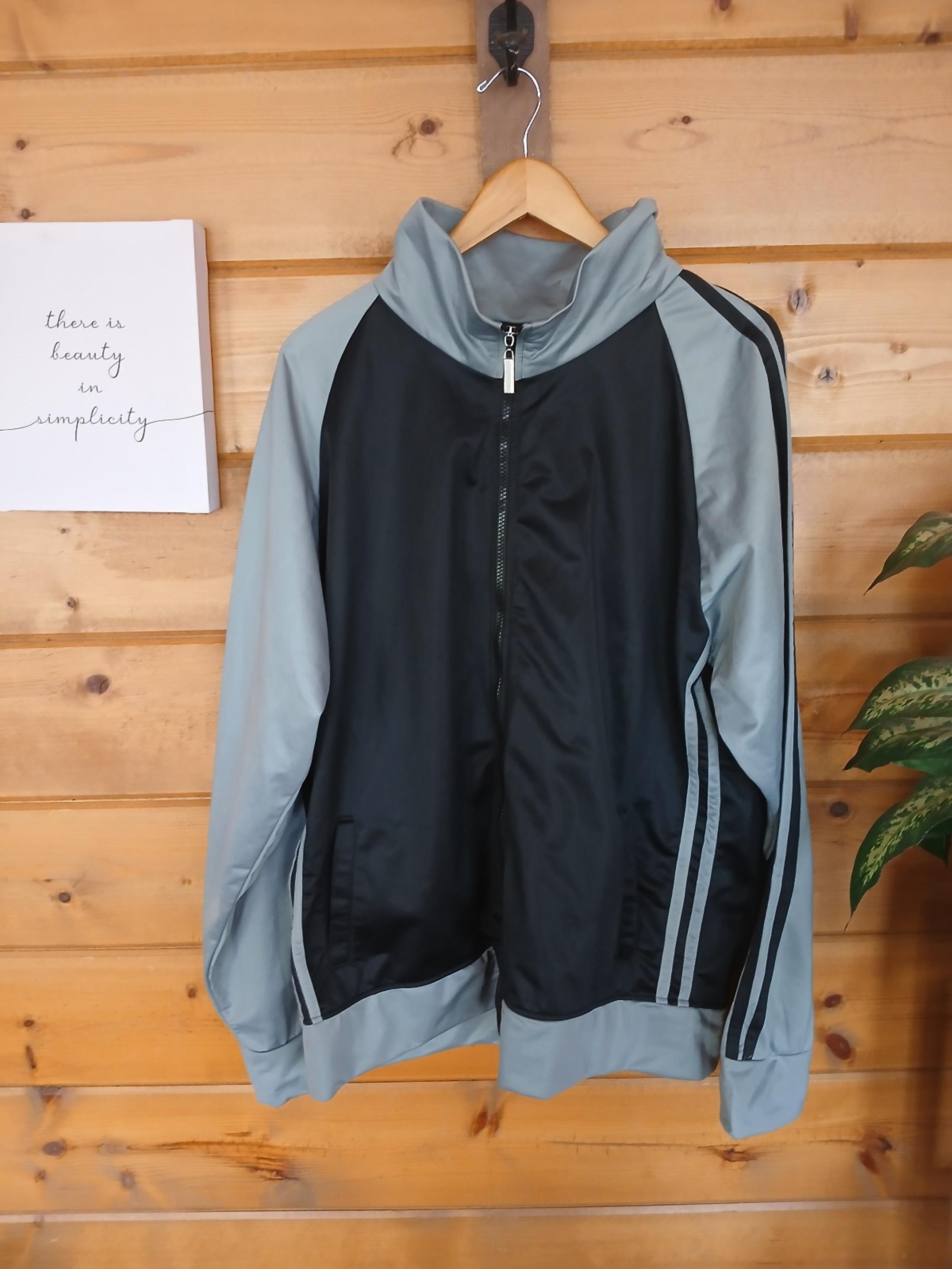 Steve & Barry’s Athletic Gray Black Jacket Full Zip XXXL