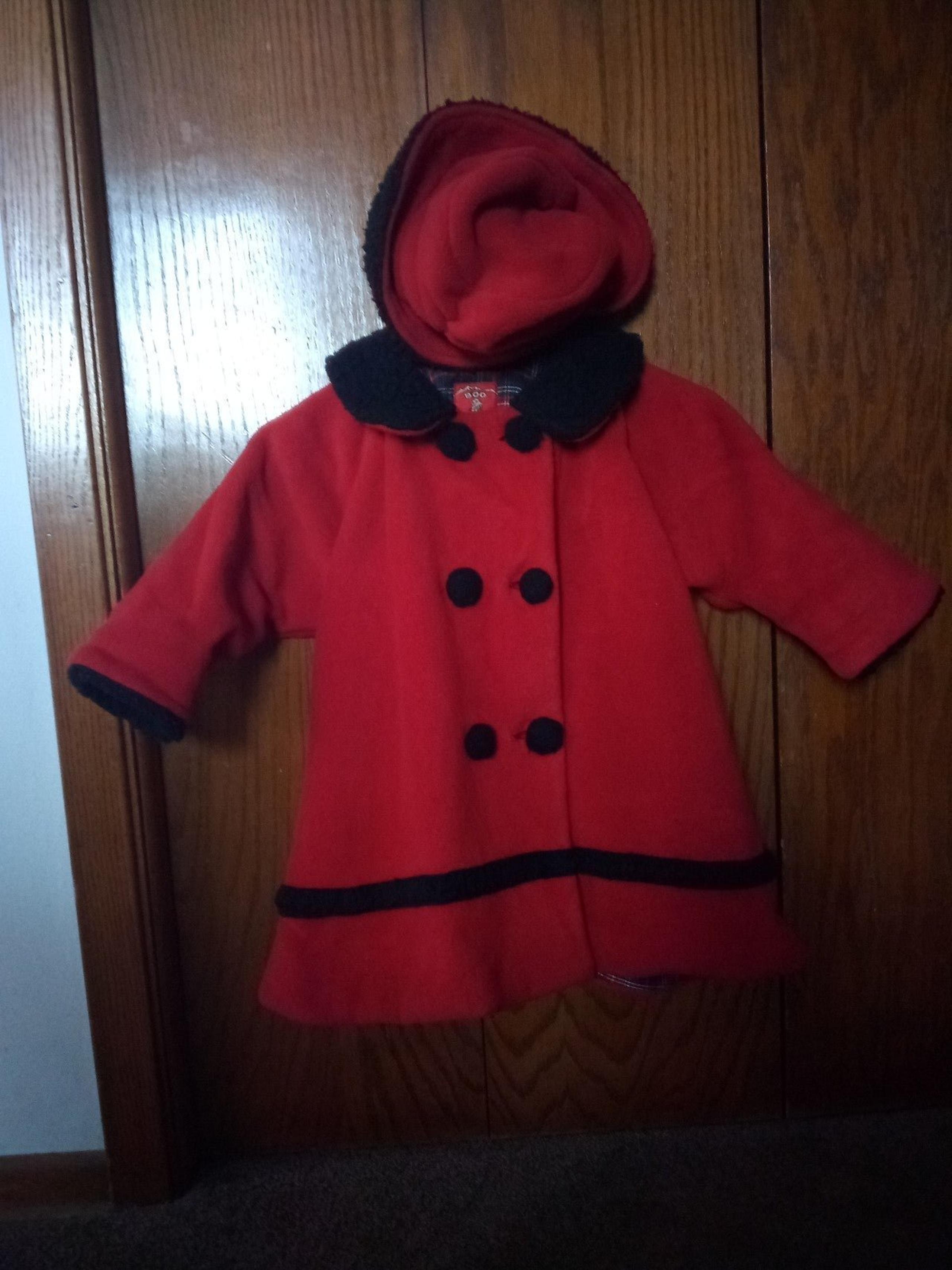 Child Red Holiday Jacket and Hat Set