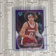 Topps Bowman U Basketball 2023 Anthony Black 1st Bowman Purple Refractor 9/399