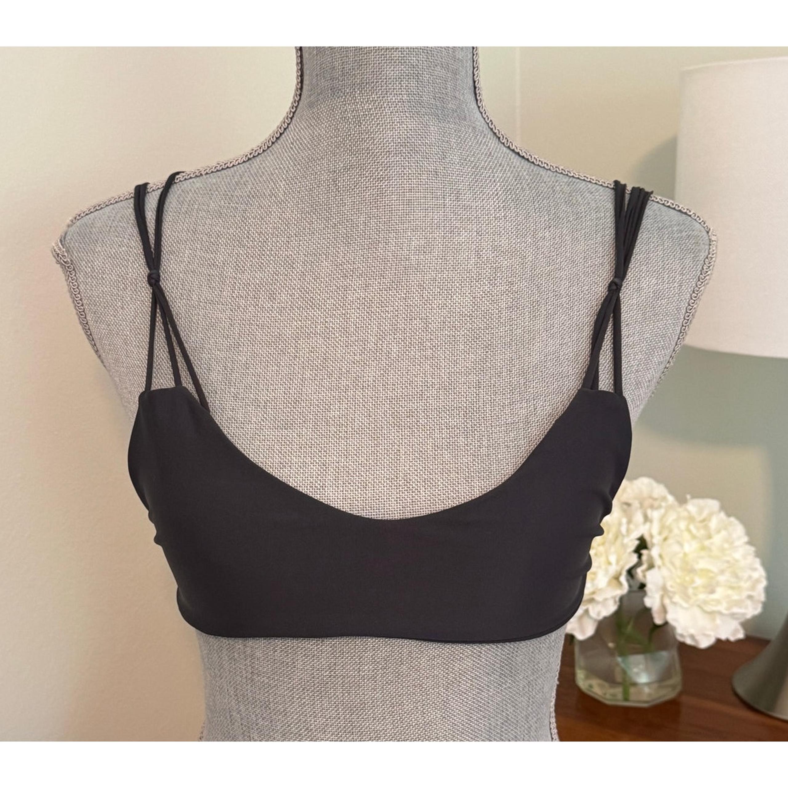 MIKOH Swimwear Sting Scoop Bikini Top Gray Size M