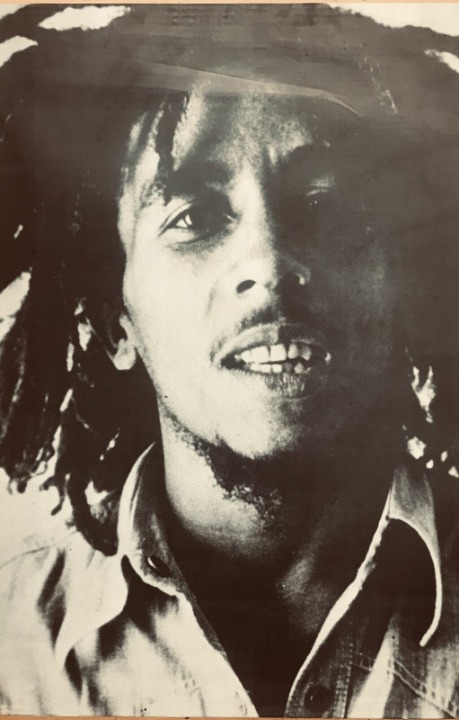 Bob Marley Black And White Portrait UK Import Vintage 90’s Poster 23 x 34.5