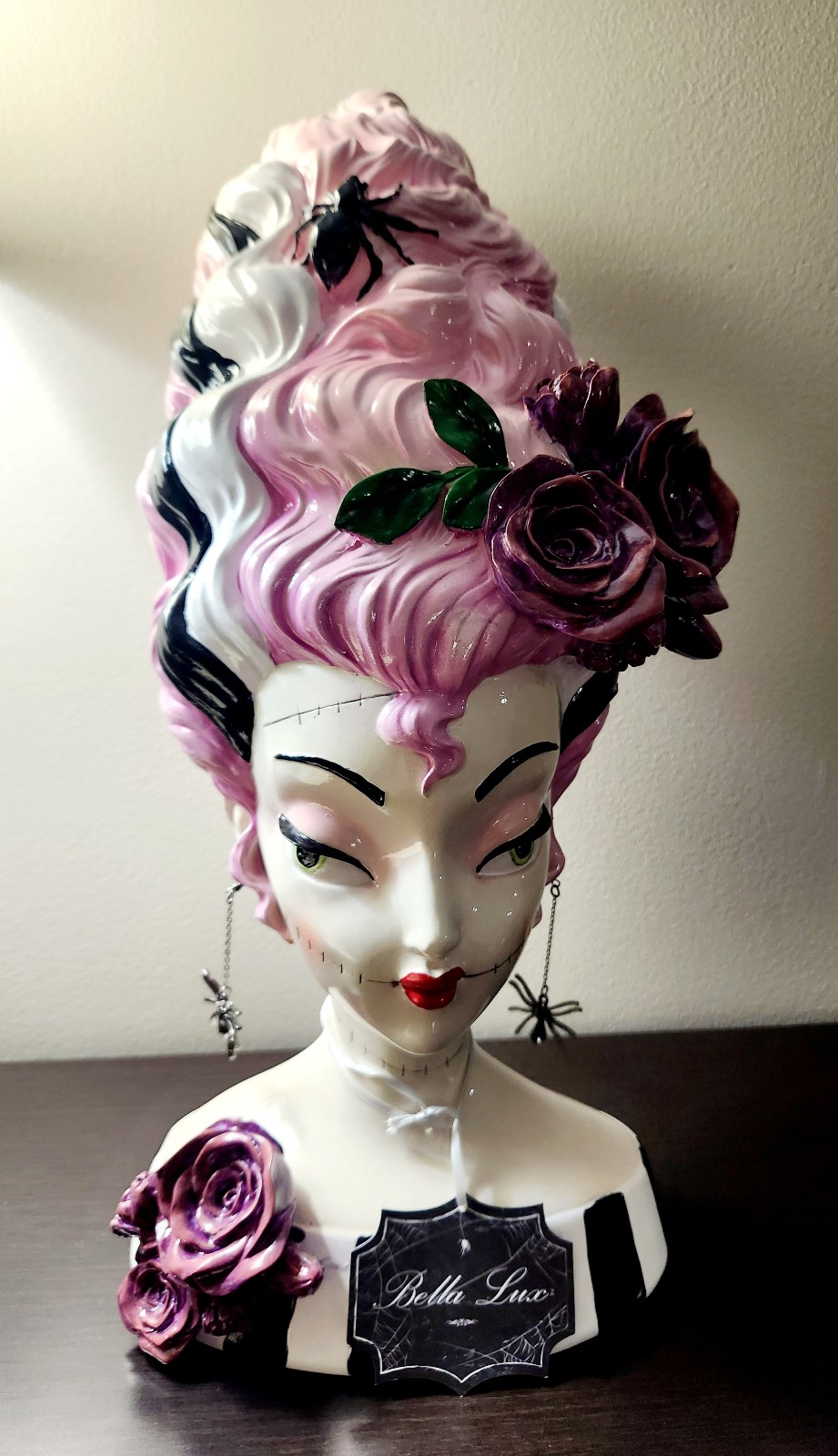 NEW Bella Lux Lady Frankenstein Halloween Bust Figurine