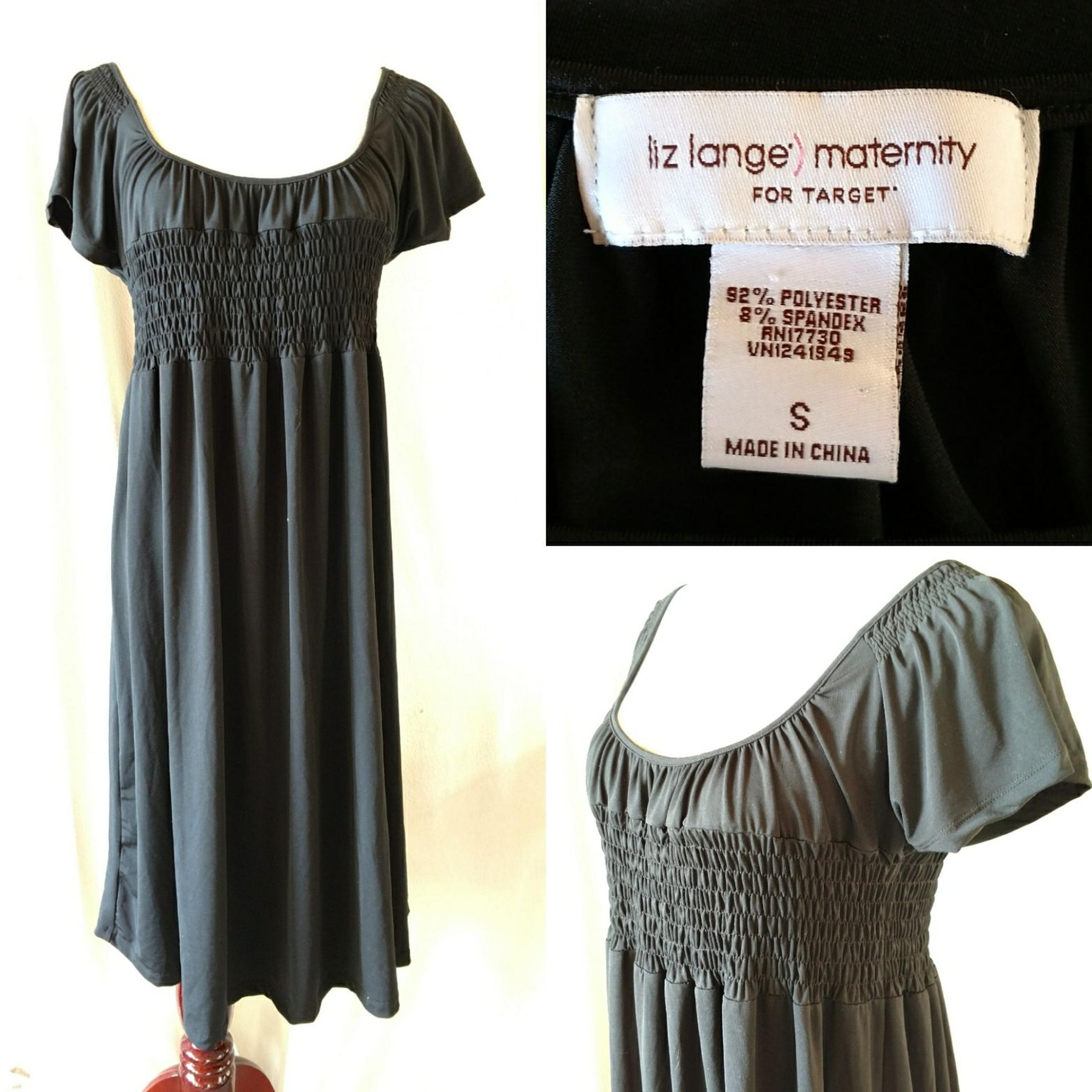 Stretchy Lange Maternity Black Dress