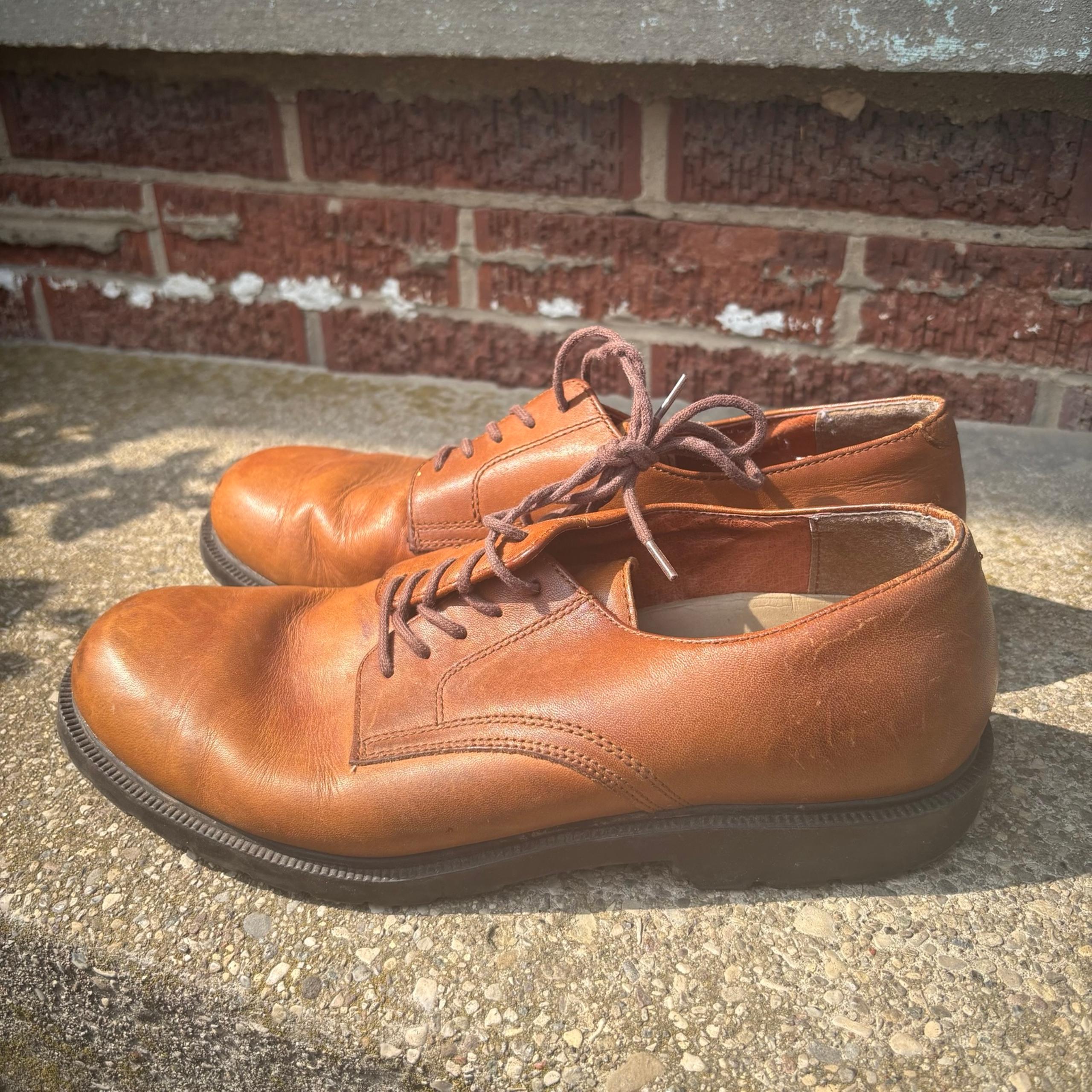 Trader Bay Leather Oxford Dress Shoes Loafers Light Brown Mens US Shoe Size 10