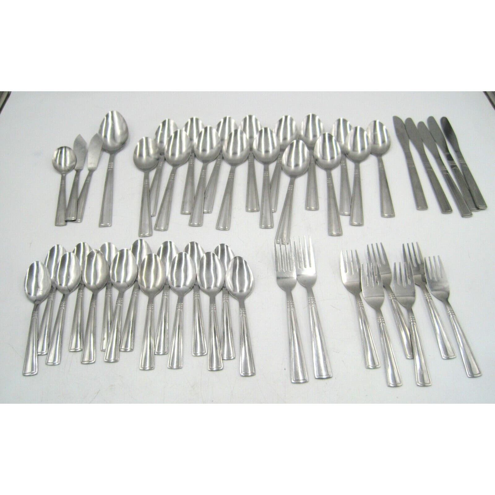 48 Pieces Gibson Sefton Stainless Steel Flatware