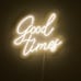 Good Times Neon Sign, Happy Place Neon Signs for Wall Decor, Dimmable Wall Signs