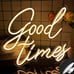 Good Times Neon Sign, Happy Place Neon Signs for Wall Decor, Dimmable Wall Signs
