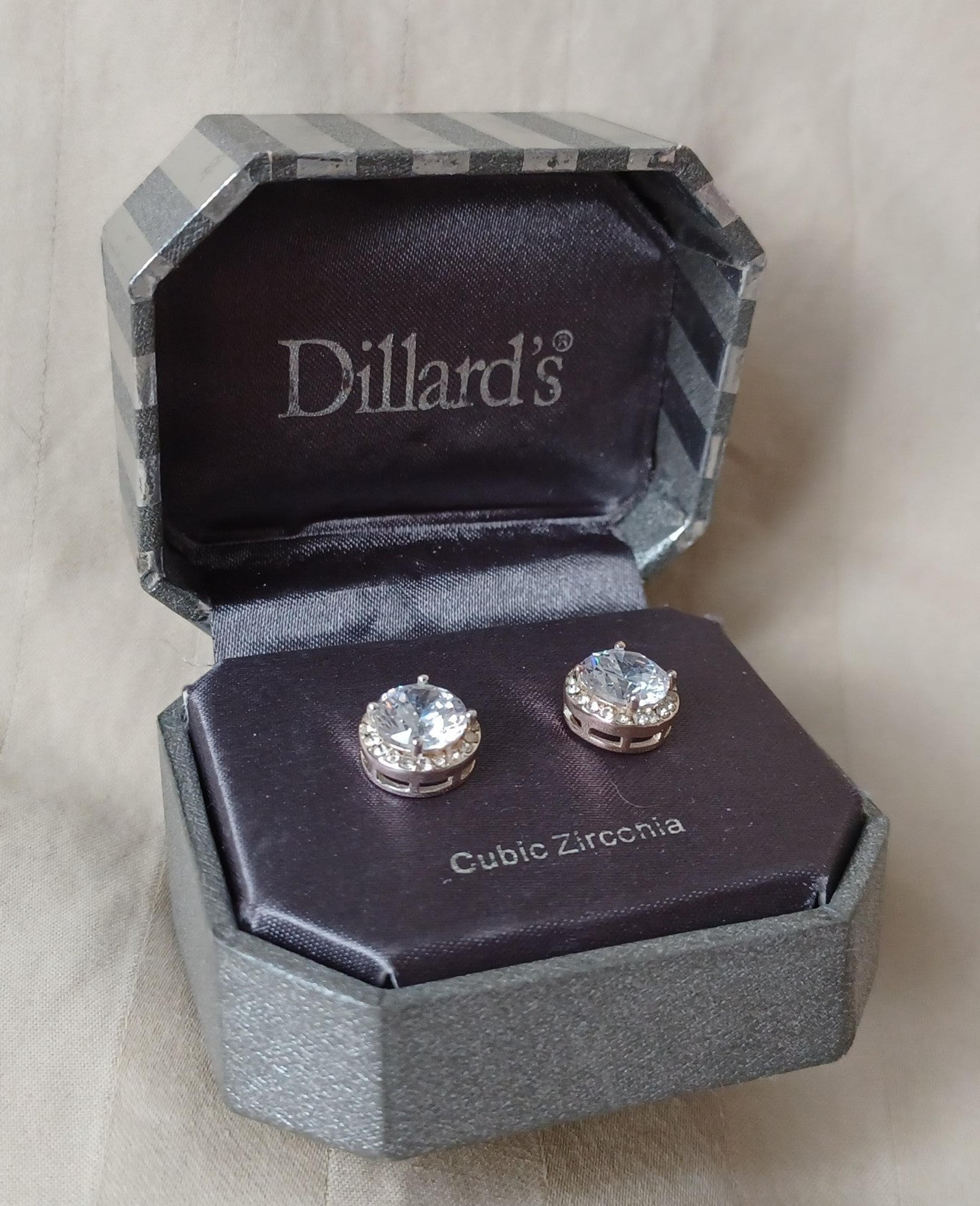 New Round Halo CZ Stud Earrings