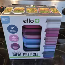 Ello 10 Pc BPA Free Plastic Meal Prep Container Set - 5 Pack with Silicone Boots