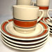 VTG 70's Kun-Lun Tea Cups & Saucer Set - 8 Count