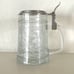 Glass beer stein with pewter lid
