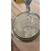 Glass beer stein with pewter lid