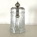 Glass beer stein with pewter lid