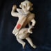 Vtg GG Lang Sel Erben Oberammergau German Hand-Carved Wooden Cherub Angel 10