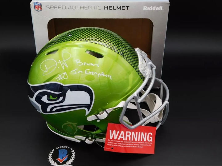 Devon Witherspoon Signed Full Size Seahawks Authentic Flash Helmet BAS COA