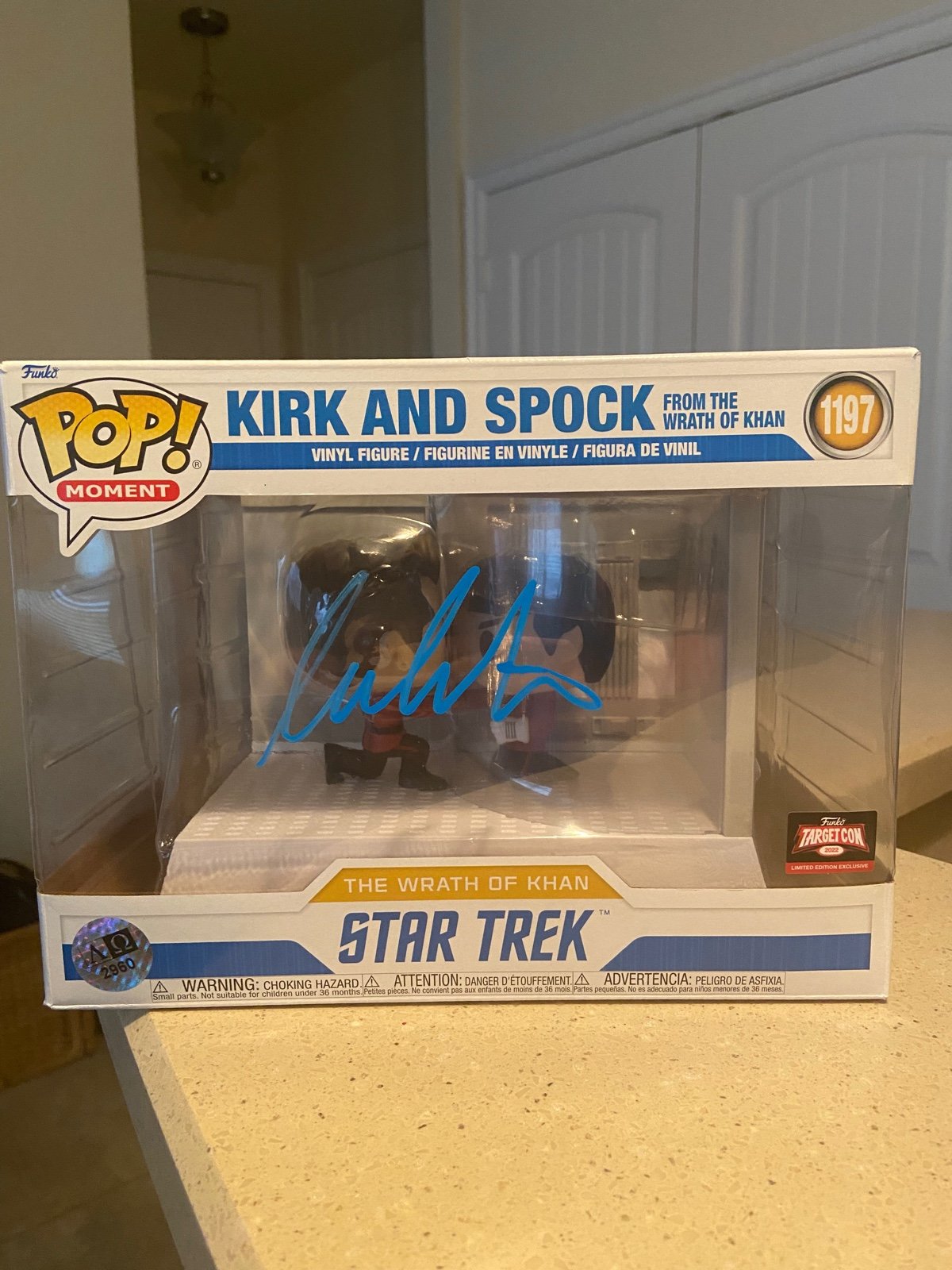 William Shatner Signed Autographed Star Trek Kirk & Spock 1197 Funko Pop COA