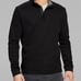 Hugo Boss Piceno Quarter Zip Henley Sweater Pullover Long Sleeve Black Men's XL