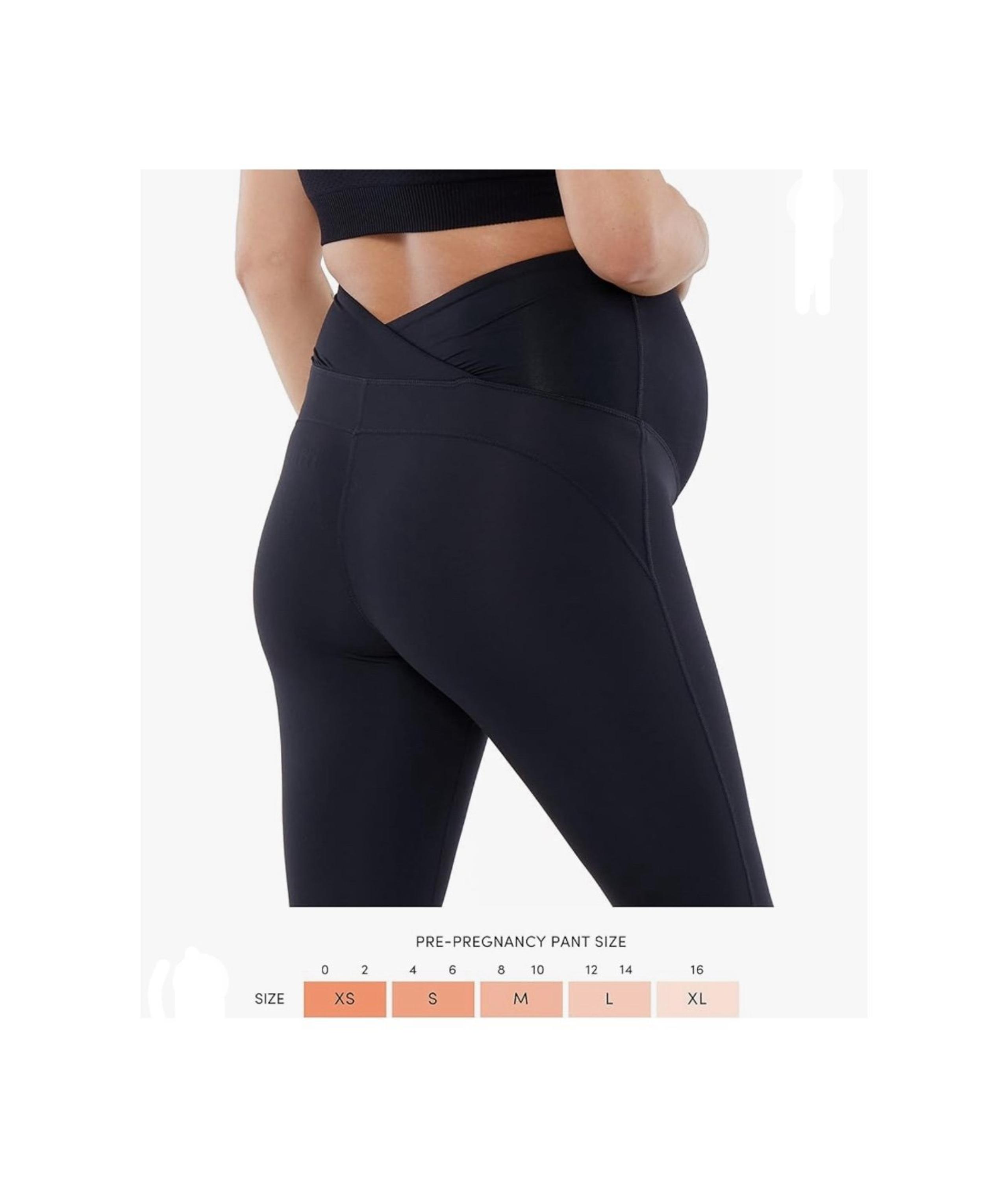 Basics Active Capri Maternity Legging with Crossover Panel