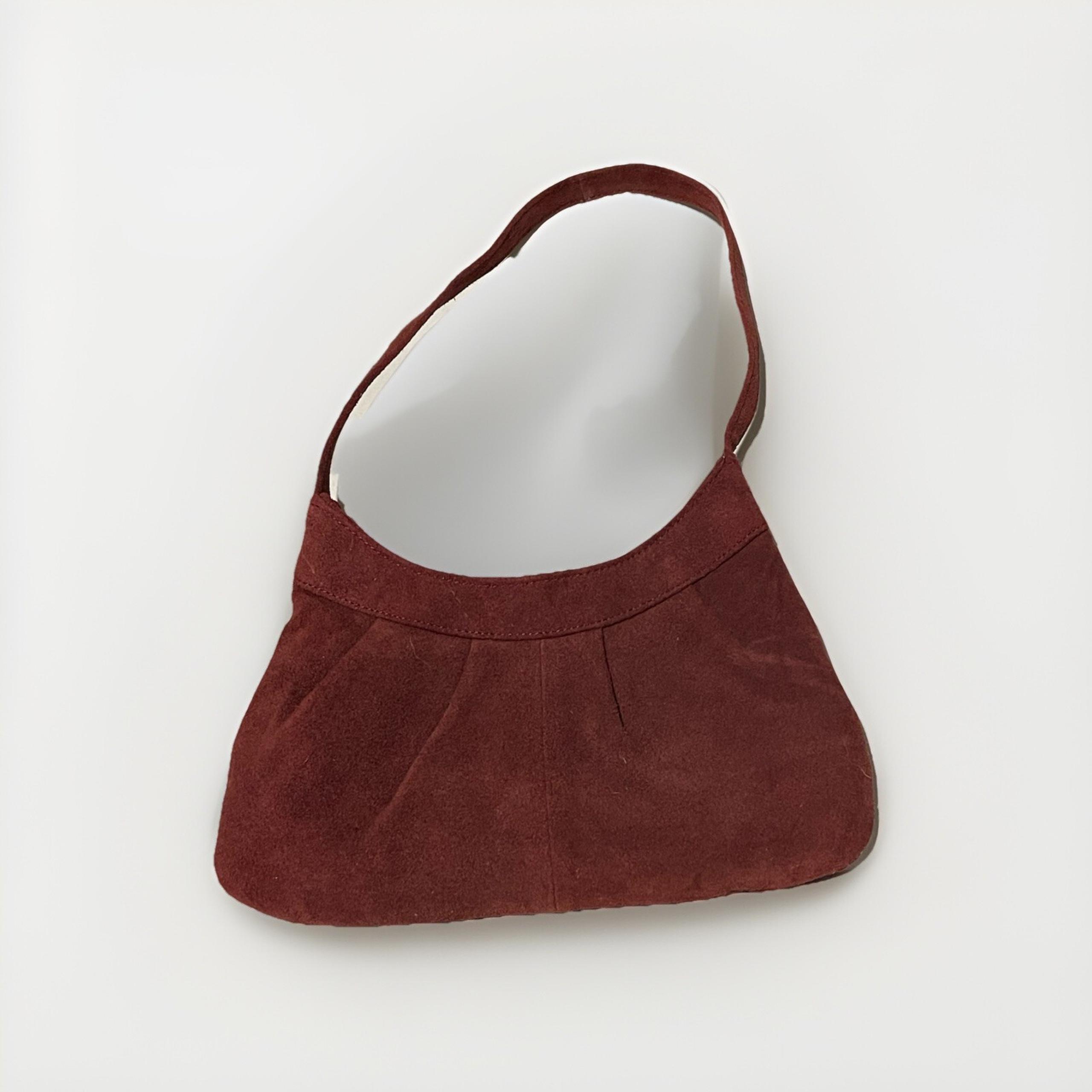 Coldwater Creek Red Genuine Leather Small Over Shoulder Bag Vintage
