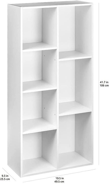 7-Cube Organizer Bookcase, White
