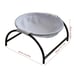 POOCH-LABS Gray Iron Frame Pet Hammock (43x43x24 CM)