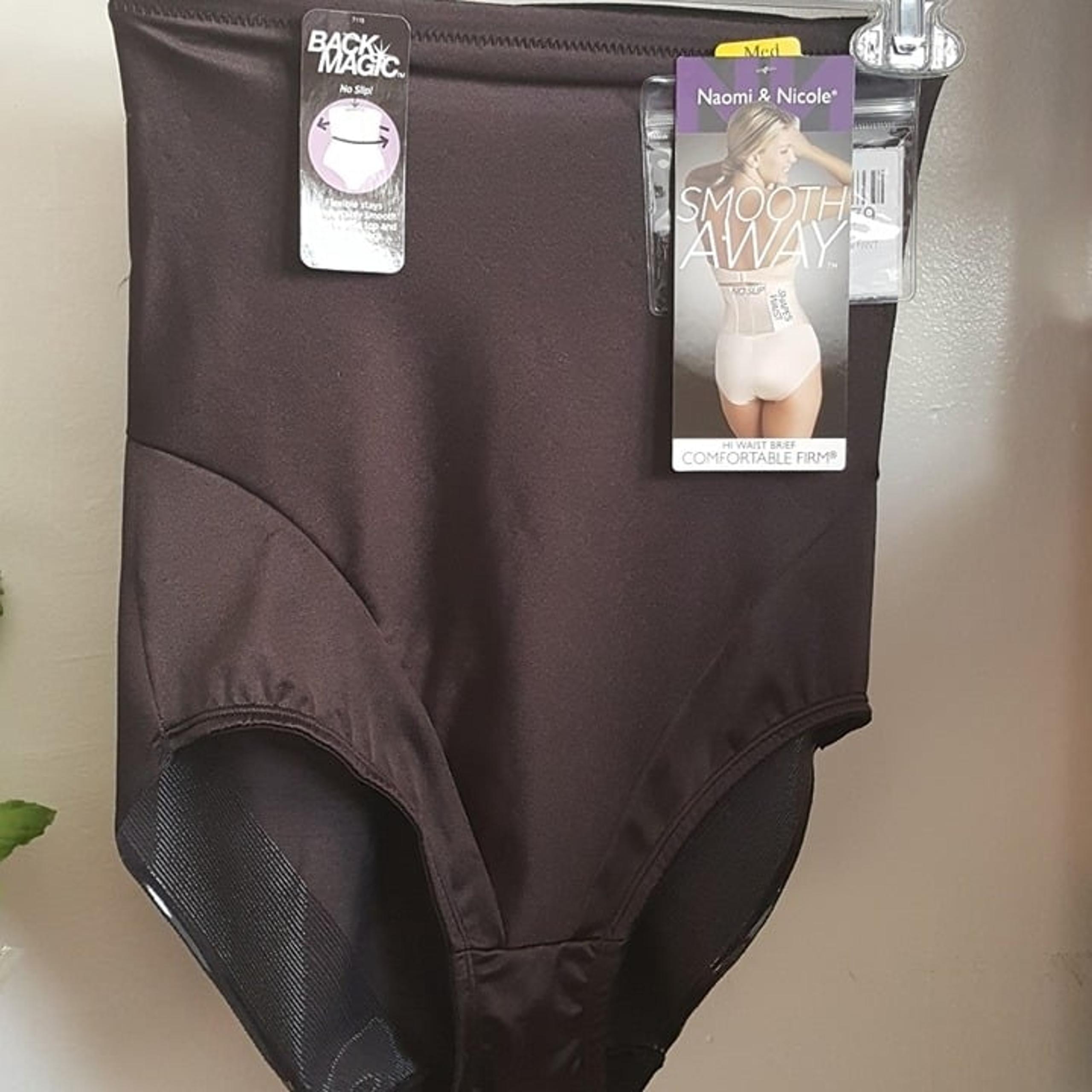 MEDIUM Naomi & Nicole Smooth Away High Waist Brief Black NWT