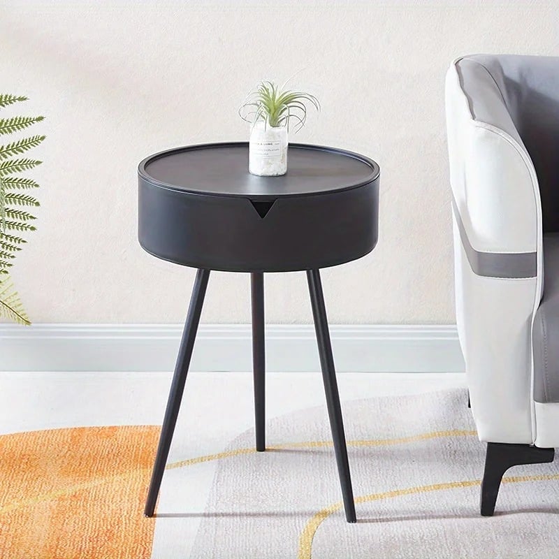 Bedside Table Creative Personality 40cm Wide Fashion Small Coffee Table , Black