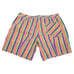 Mr Turk Swim Trunks Shorts Men’s 32 Orange Pink Striped Polyamide Bathing Suit