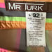 Mr Turk Swim Trunks Shorts Men’s 32 Orange Pink Striped Polyamide Bathing Suit