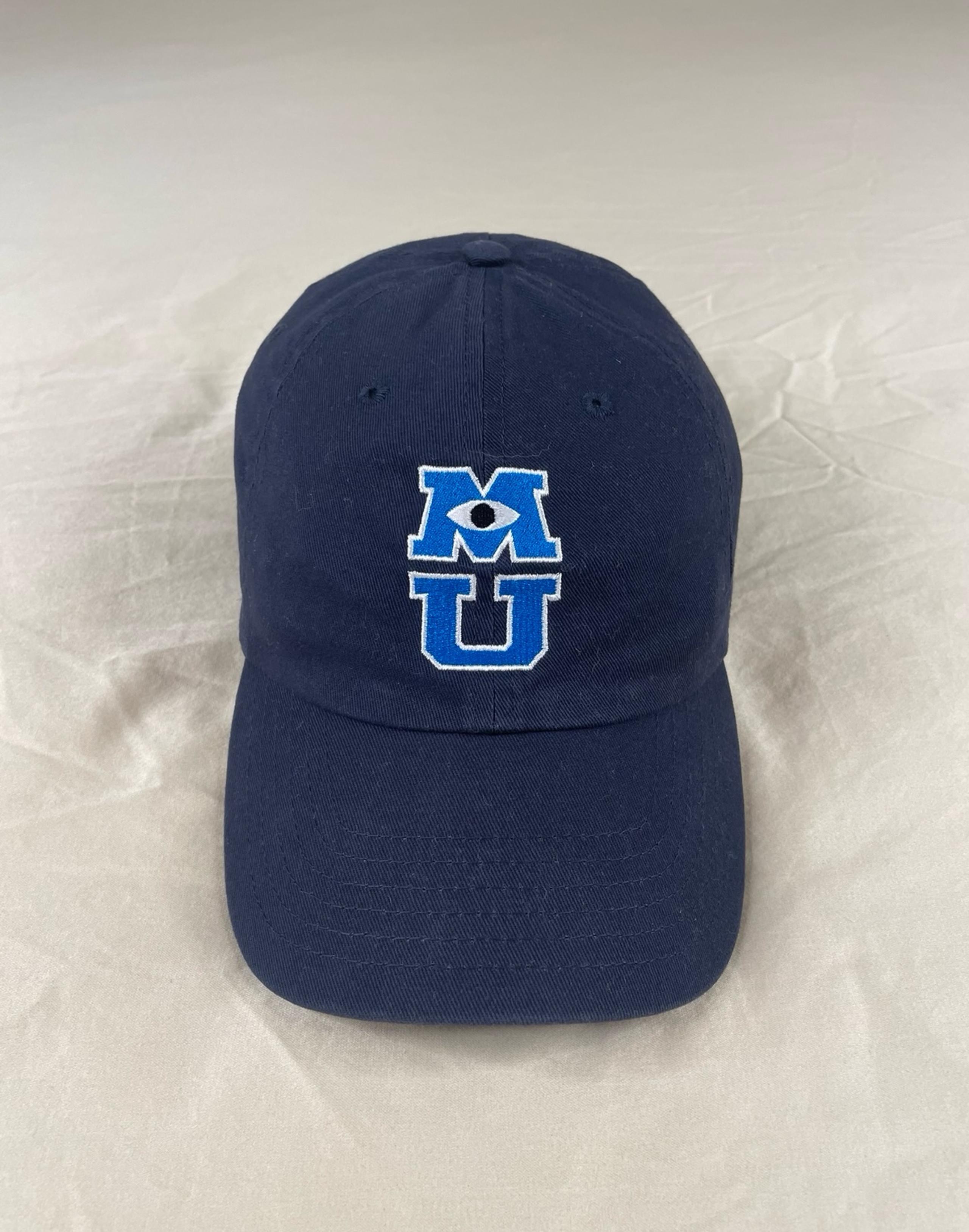 Monsters University MU Hat Cap Blue Disney Parks Adjustable Strap Back OSFM EUC