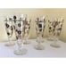 Vintage Libbey Pilsner Beer Glasses Barware 10 oz Coins Black Gold Lot of 7