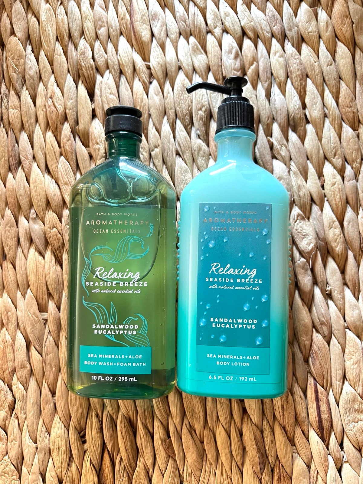Bath and Body works Aromatherapy Relaxing SEASIDE BREEZE body care set