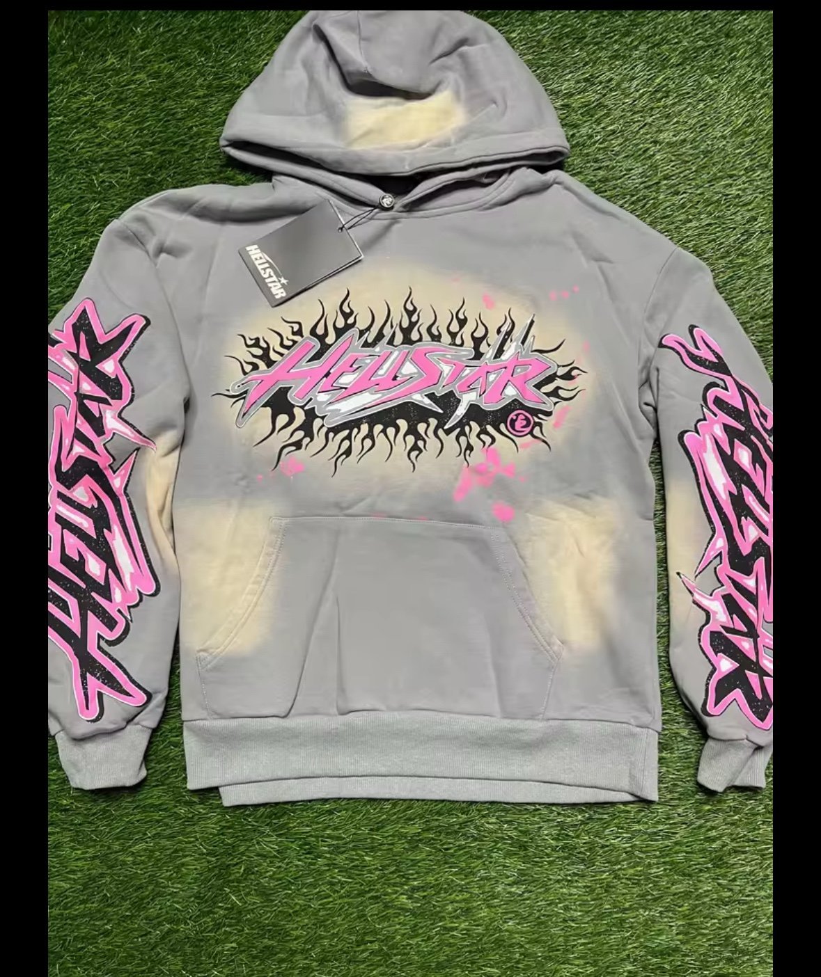 Hellstar Future Flame Hoodie Faded Gray Size M New free shipping avai