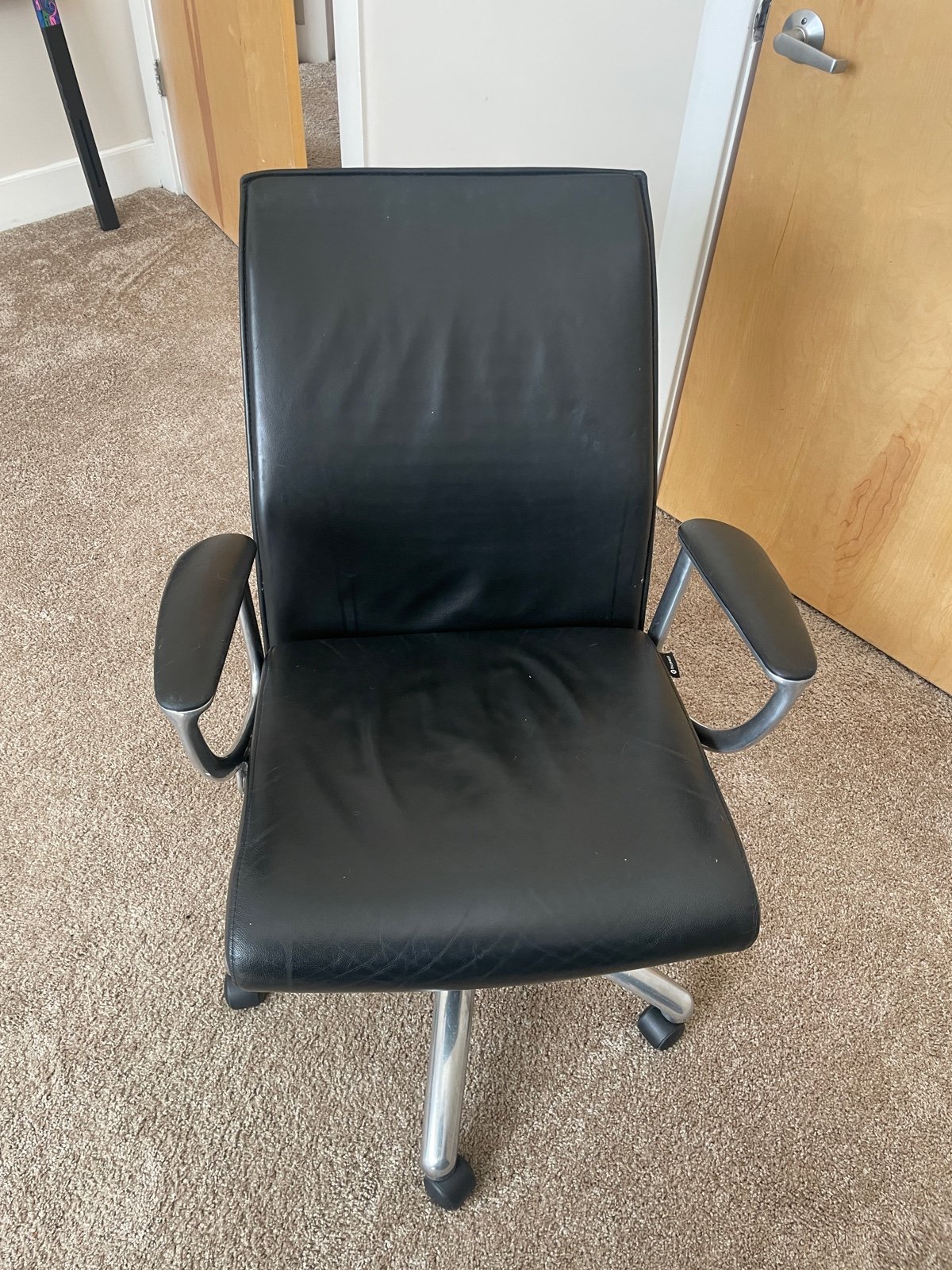 Black reclining chair