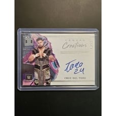 2023 WWE Panini Impeccable Canvas Creations Cruz Del Toro Auto Autograph /75