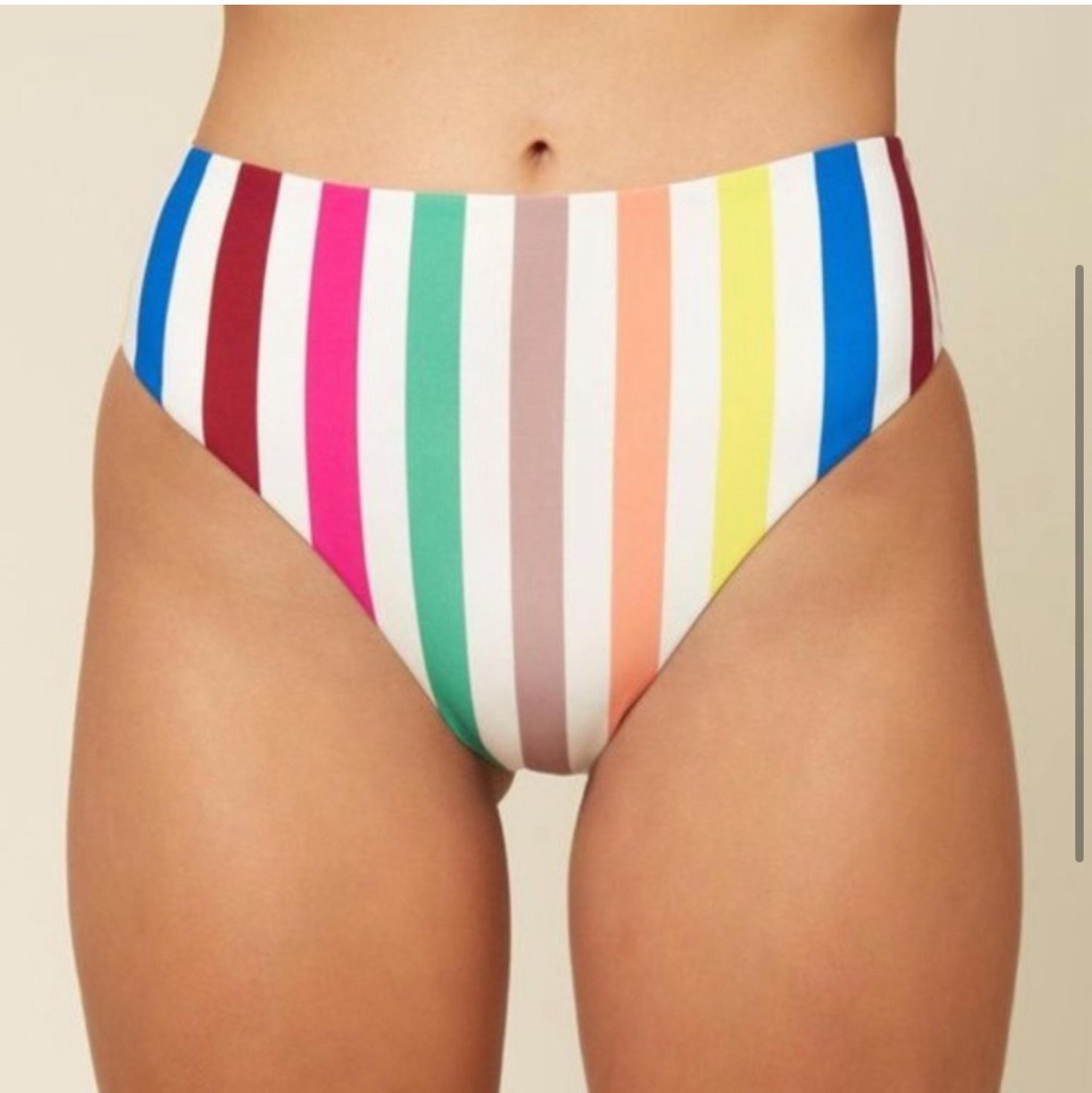 Women's O'Neill Cascada Stripe High Waist Bikini Bottom