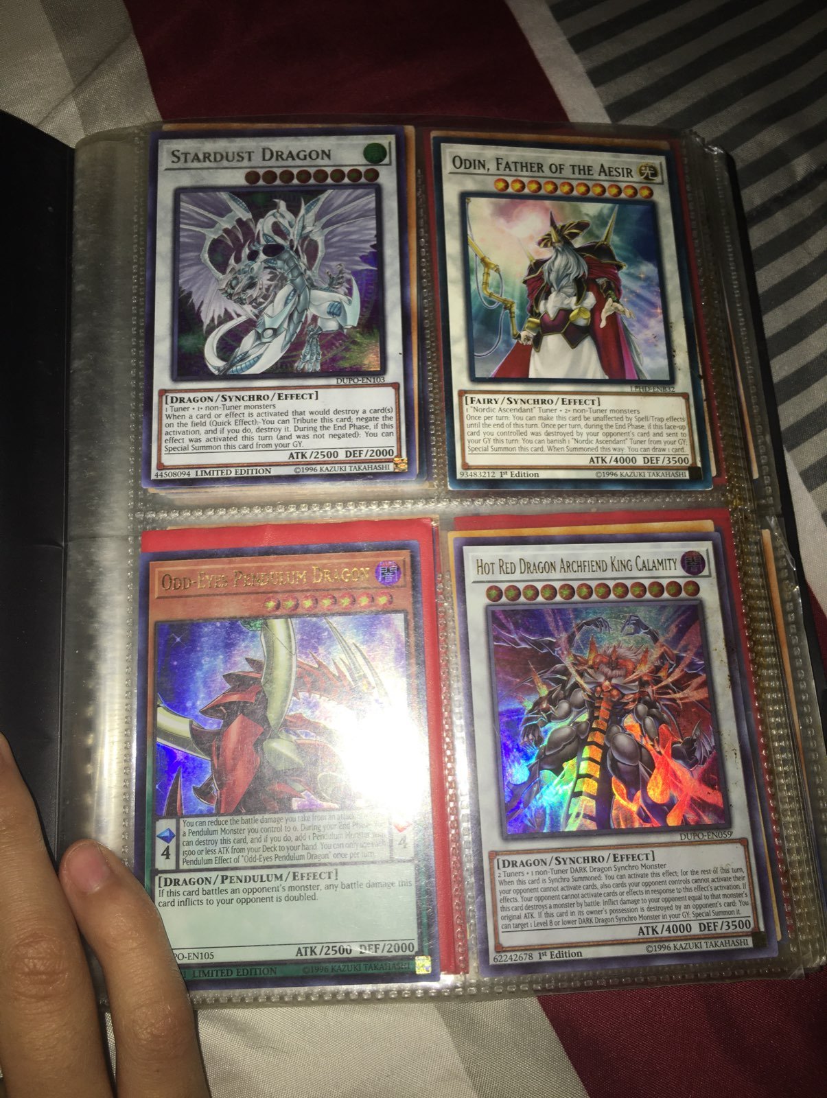A binder of Yu-Gi-Oh